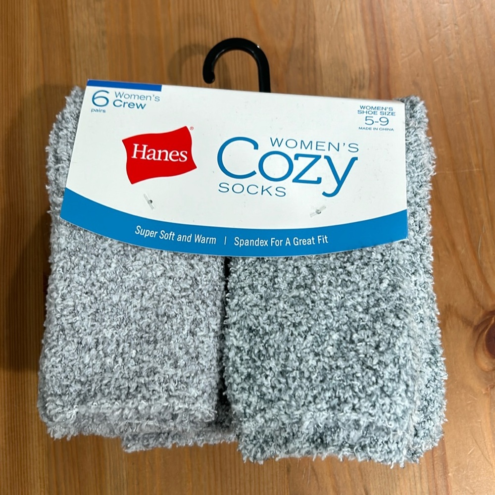 Brand New Hanes Fuzzy Socks